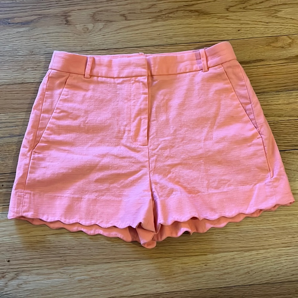 J. Crew Scalloped Pink Shorts Size 2